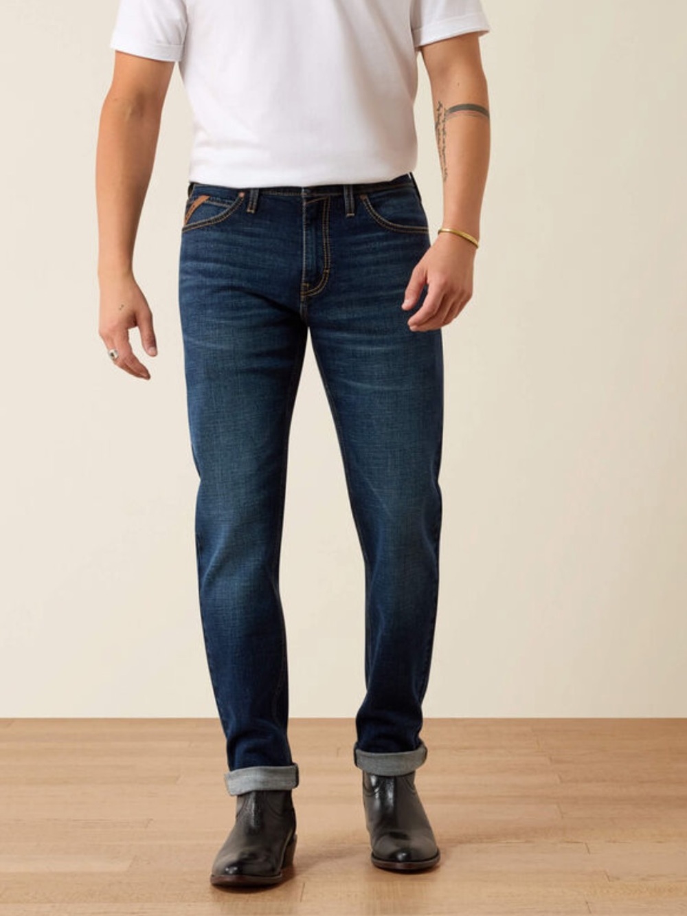 Ariat Men's Dark Indigo Slim Straight Jeans